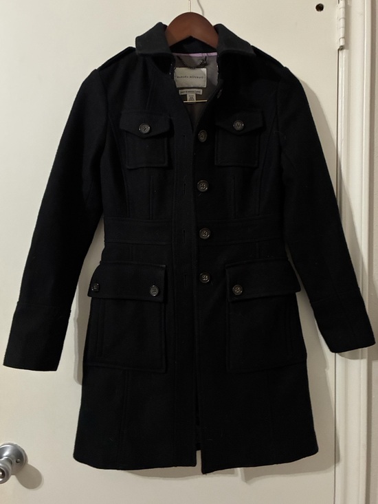 Banana Republic Jackets & Blazers - Banana Republic Black Wool Italian Fabric Military Pea Coat Petite XXS